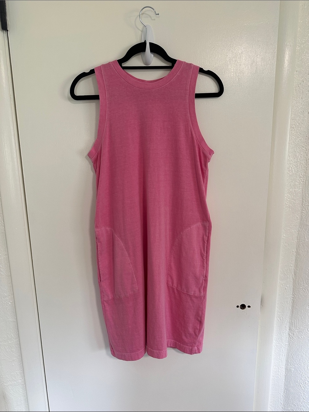 Old Navy Pink Sleeveless Midi Tank Dress with Pockets size Small